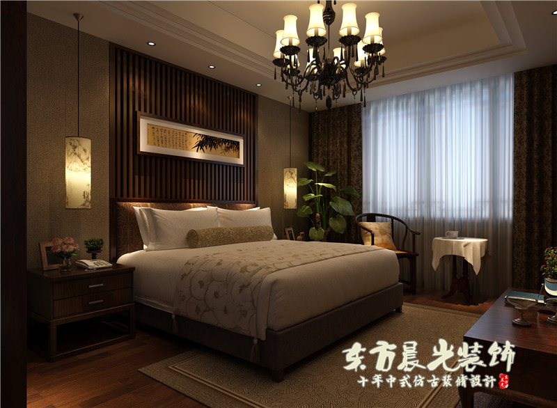 四合院设计 中式 四合院 室内设计 效果图 别墅 卧室图片来自北京东方晨光装饰公司在时尚的中式四合院设计理念的分享