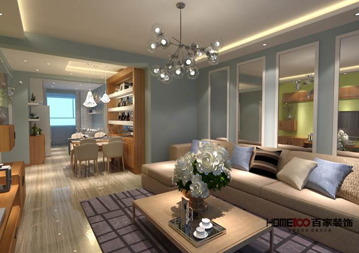 三居 江南水乡 客厅图片来自百家设计小刘在江南水乡110平现代风格半包3.5万的分享