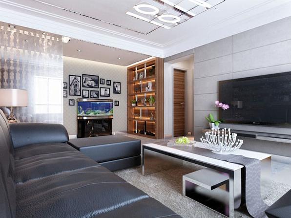 三居 现代 简约 收纳 小资 客厅图片来自武汉实创装饰在国际百纳现代简约风95平美居的分享
