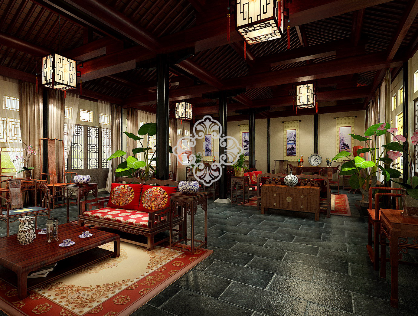 中式古典图片来自尚层装饰王奕钧在天津别墅装修设计-中式古典的分享