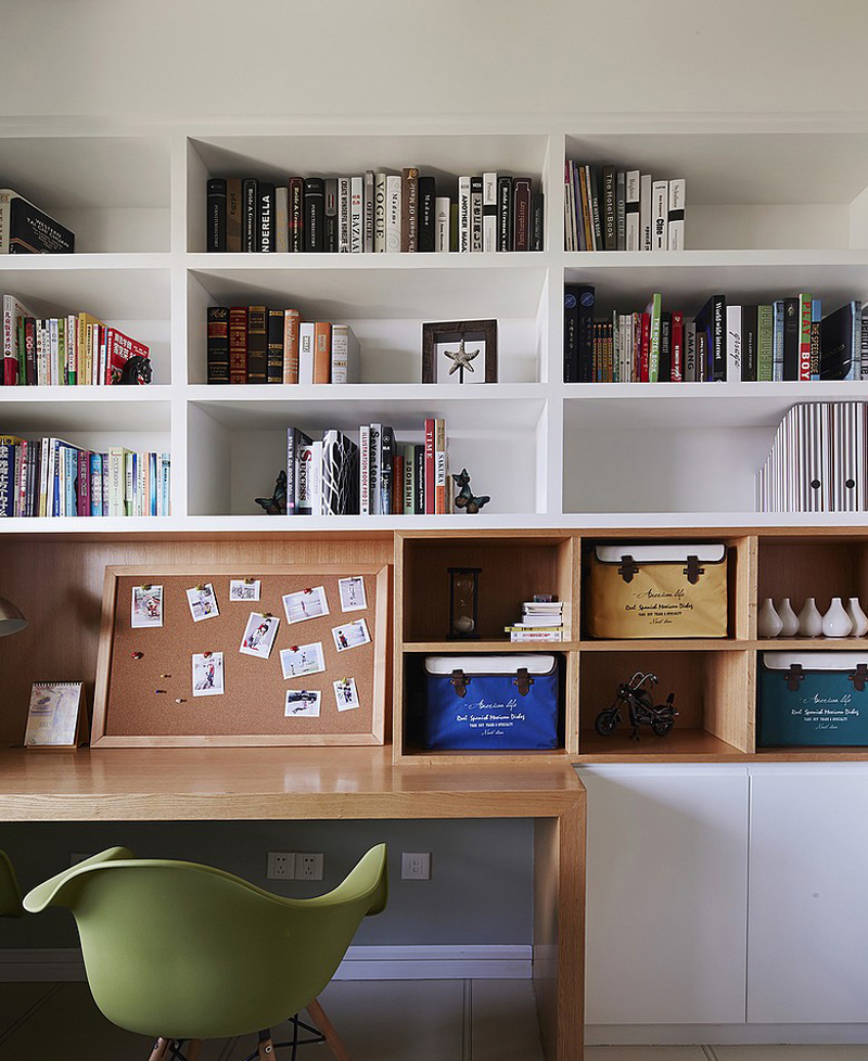瑞和国际 105平两居 现代简约 装修案例 装修效果图 书房图片来自乐慧可爱多在瑞和国际105平现代简约设计案例的分享