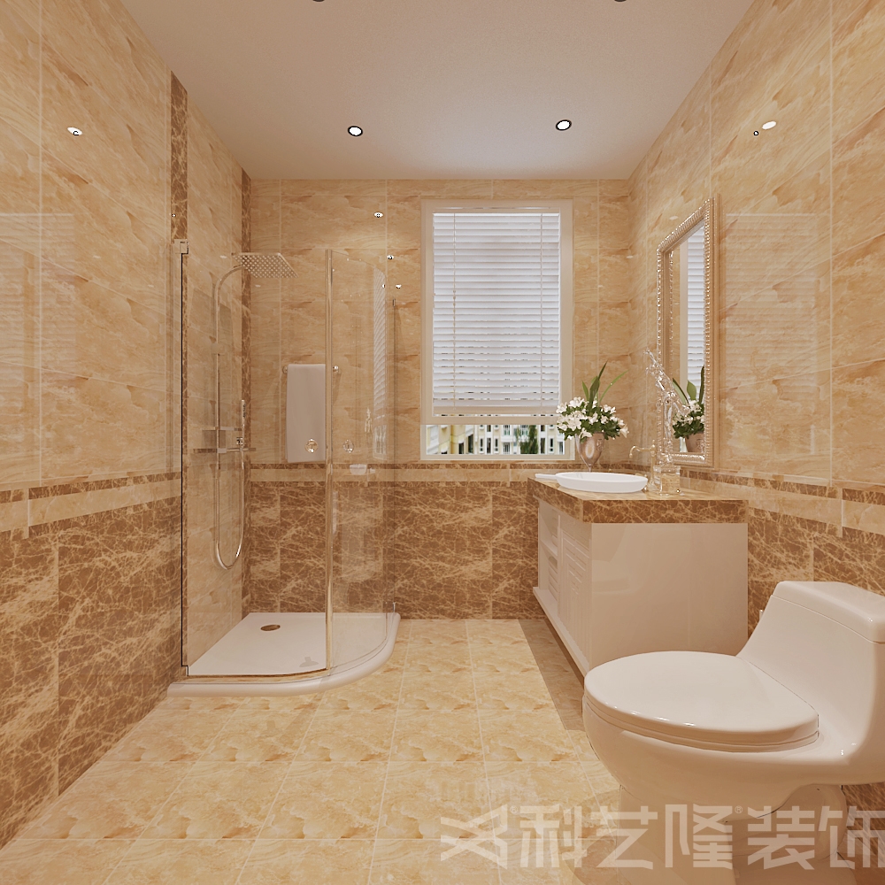 卫生间图片来自天津科艺隆装饰在中粮大道-欧式新古典-175㎡的分享