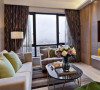 绿都紫金华庭 98平三居 现代风格 装修设计案例-客厅