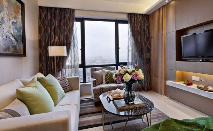 三居 现代 装修设计 客厅图片来自夏曼在绿都紫金华庭 三居 现代风格的分享