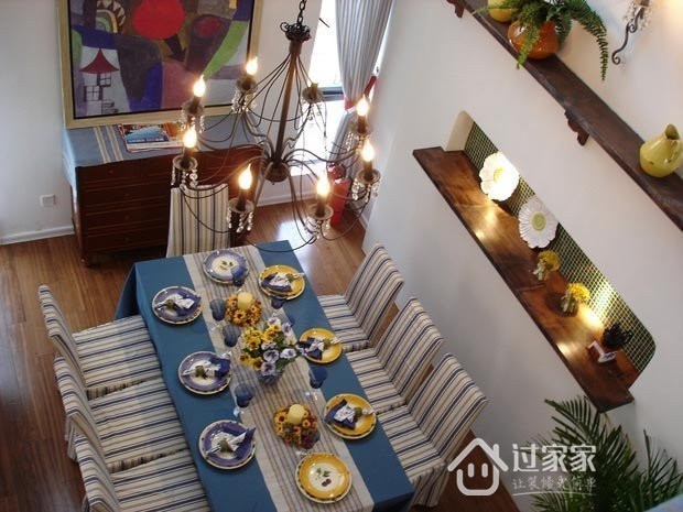 小资 三居 80后 旧房改造 收纳 客厅图片来自过家家装饰在蓝色情调 唯美地中海三居室的分享