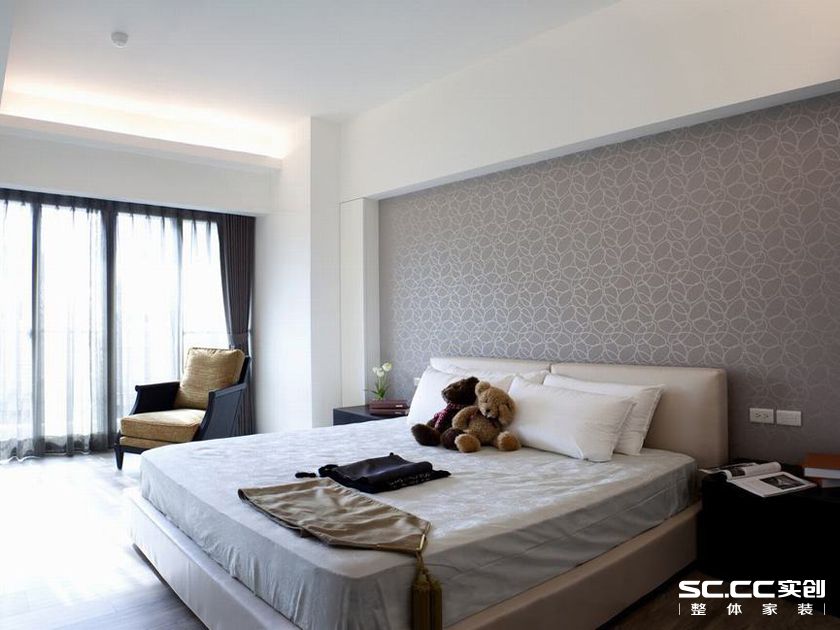 简约 三居 卧室图片来自实创装饰上海公司在简约风格低调奢华退休人生的分享
