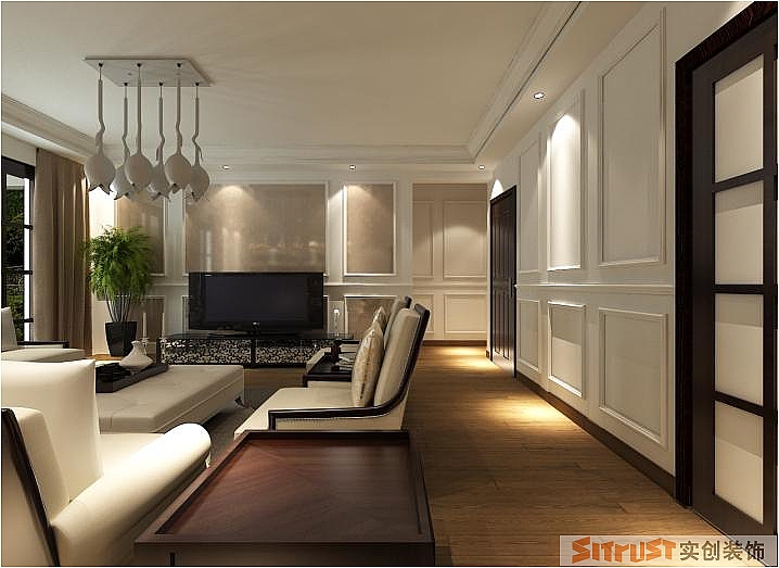 大观国际 150平米 现代风格 三居室 装修设计 客厅图片来自郑州实创-整套家装在大观国际现代三居室装修案例的分享