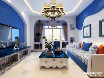 雅居乐两居室温馨地中海设计