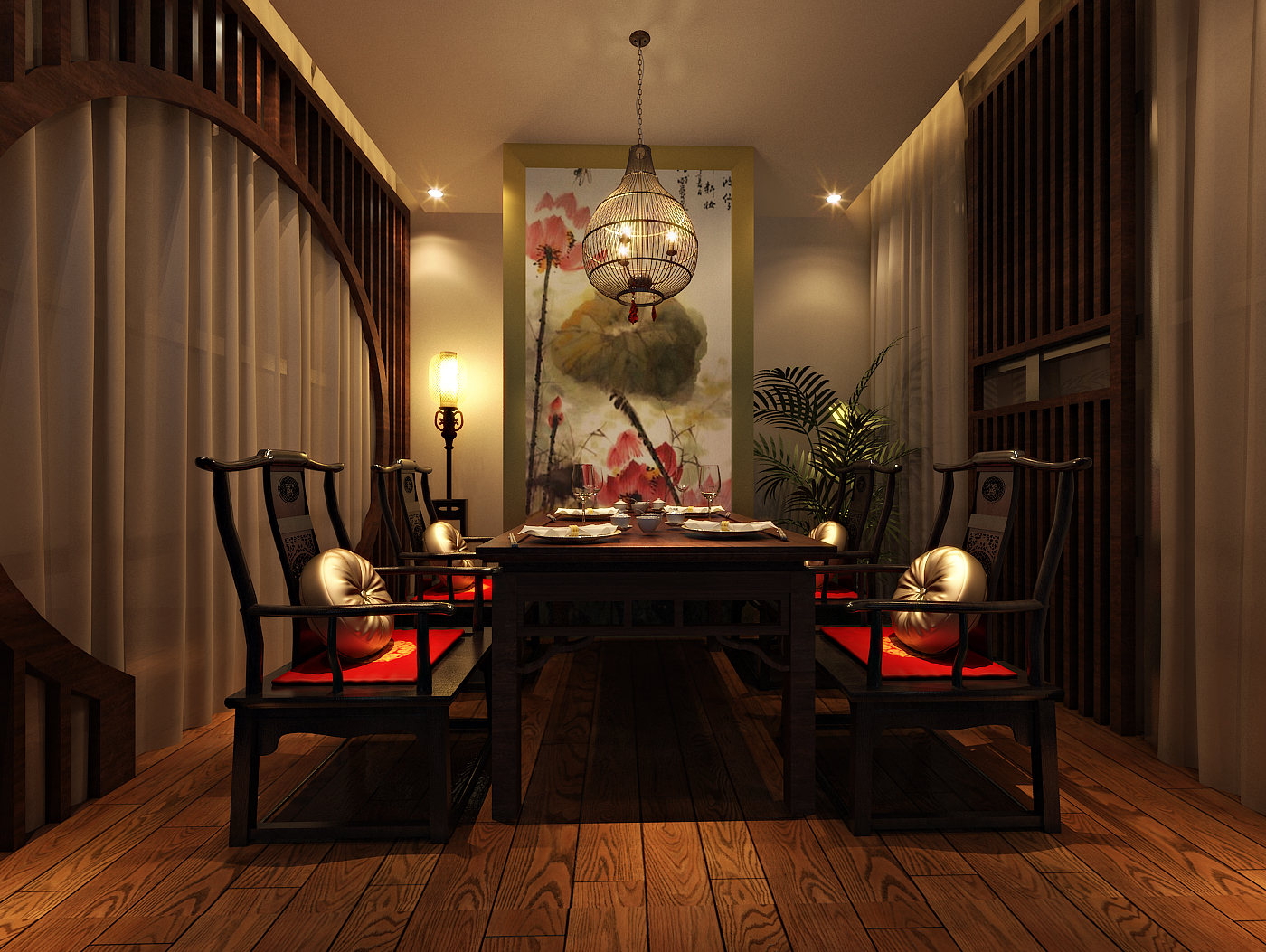 图片来自四川金标装饰别墅装修设计在茶楼案例的分享
