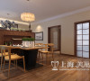 郑州亚太明珠简约风格140平居室装修案例效果图——三室两厅餐厅效果图