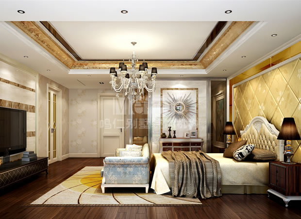 卧室图片来自鸣仁装饰在480平新古典风格的分享
