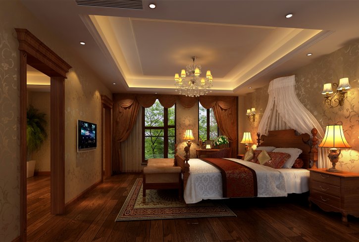 卧室图片来自宏誉装饰-Paul在华侨城东岸——欧式风格装修案例的分享