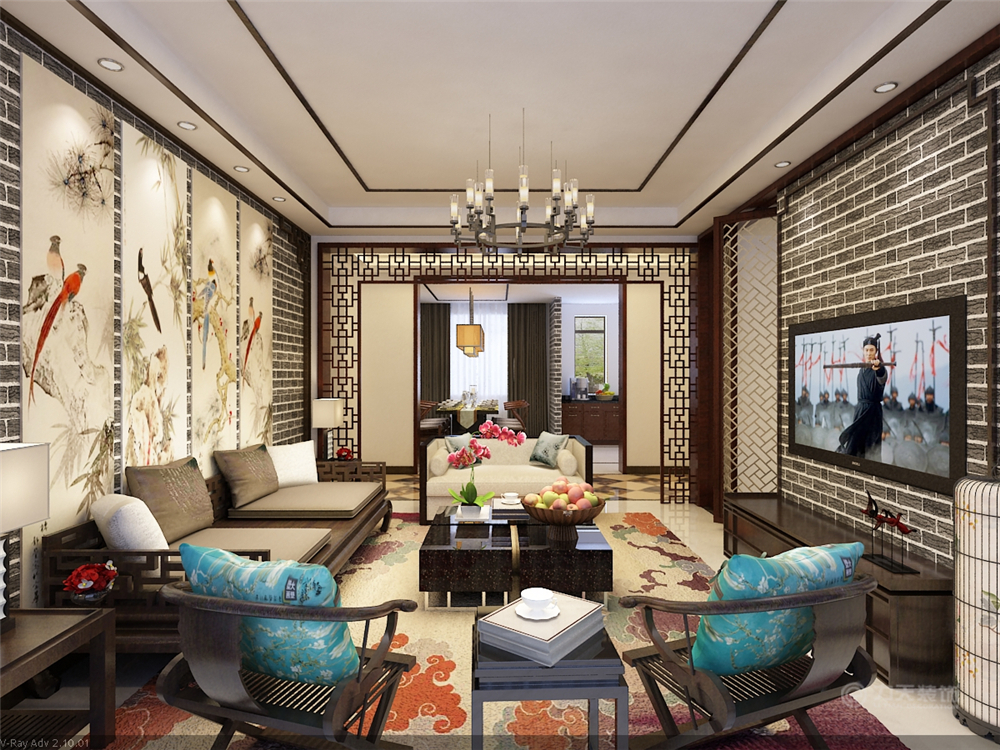 简约 客厅图片来自阳光力天装饰梦想家更爱家在中式风格 保利香颂园 120平米的分享