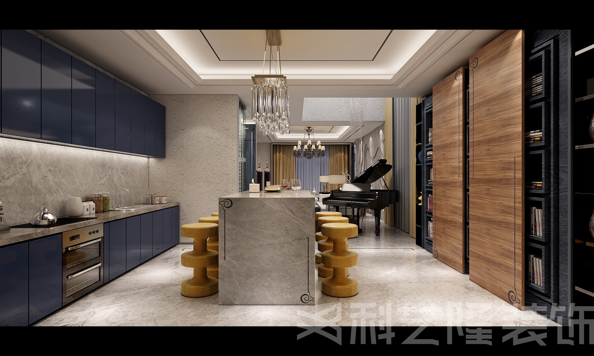 餐厅图片来自天津科艺隆装饰在中信珺台-现代中式风格-370㎡的分享