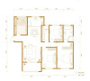 郑州锦园四室两厅160平新古典风格装修效果图——平面布局方案