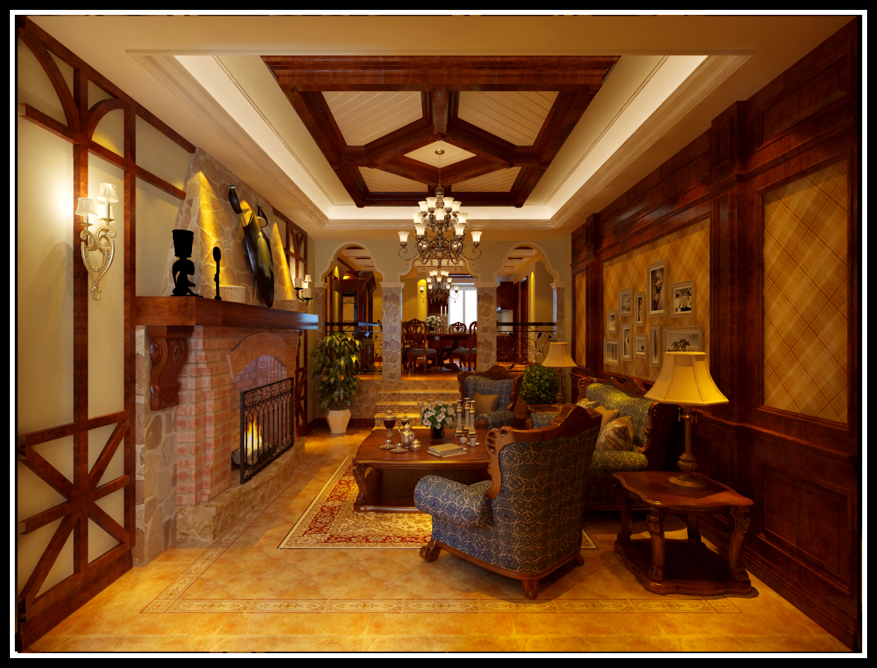别墅 十二橡树 欧式 客厅图片来自百家设计小刘在保利十二橡树330平别墅欧式风格的分享