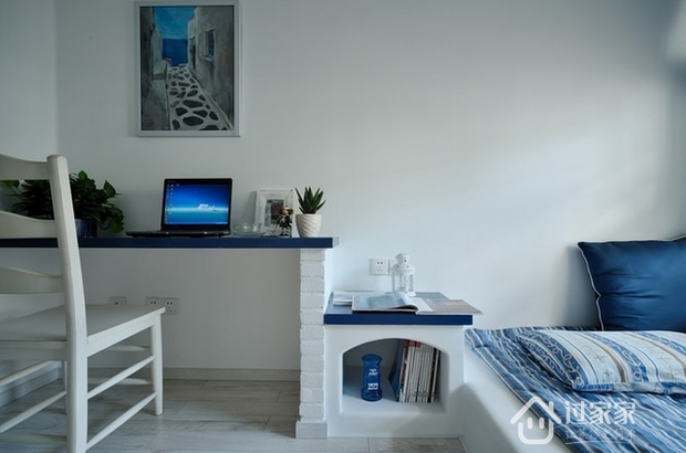 小资 80后 白领 收纳 旧房改造 卧室图片来自过家家装饰在125平地中海风三居室  回归自然的分享