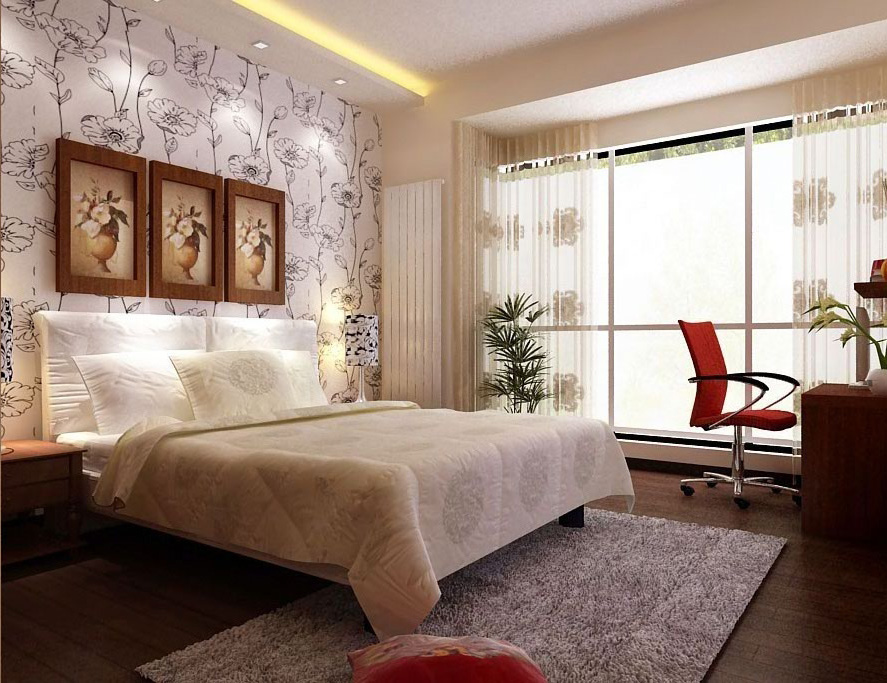 中林国际 三居 简欧 装修 卧室图片来自夏曼在中林国际 三居 简欧风格装修的分享