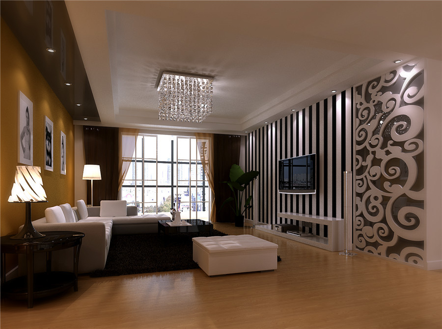 星联湾 三居室 现代风格 装修 客厅图片来自夏曼在星联湾 131平三居 现代风格装修的分享