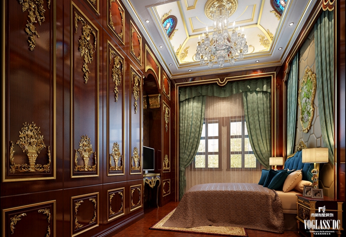 卧室图片来自成都尚层别墅装饰装修公司在极度奢华的别墅风格作品的分享
