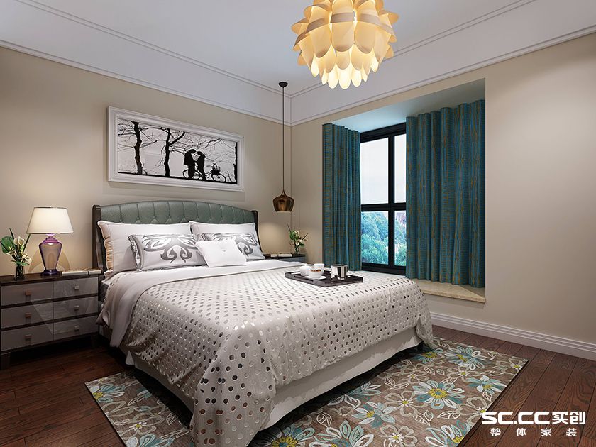 卧室图片来自郑州实创装饰-杨淑平在瀚宇天悦136平现代美式风情的分享