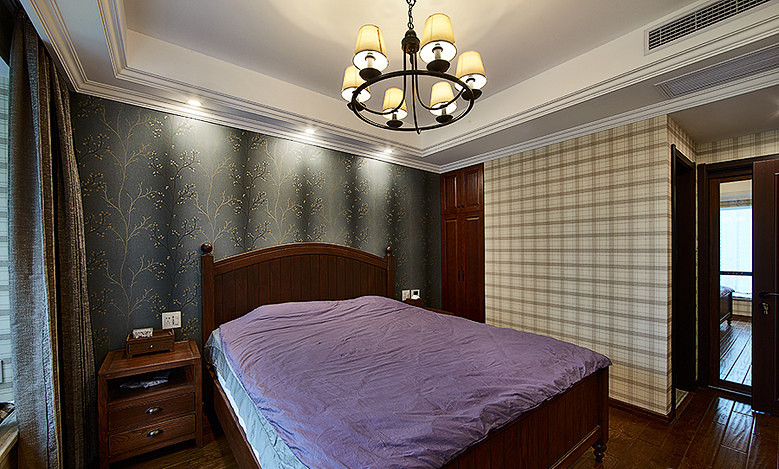 卧室图片来自家装大管家在流金岁月 126平美式混搭舒适3居的分享