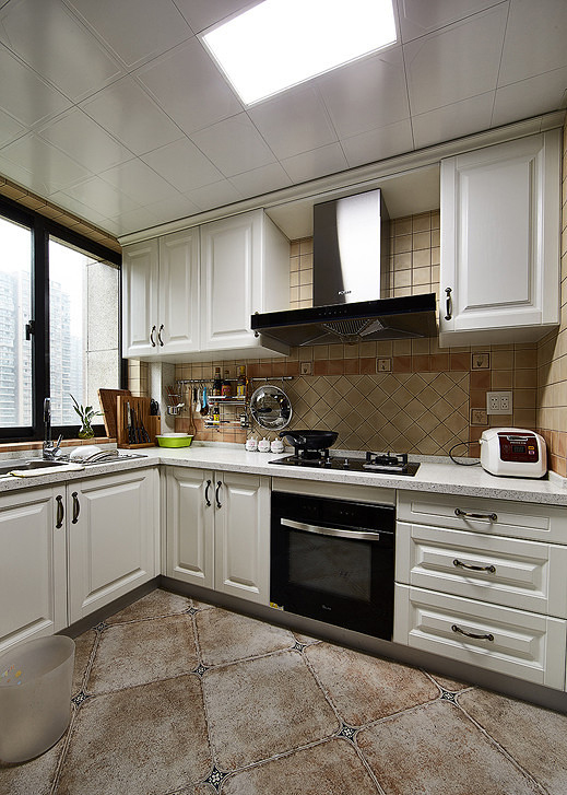 厨房图片来自家装大管家在流金岁月 126平美式混搭舒适3居的分享