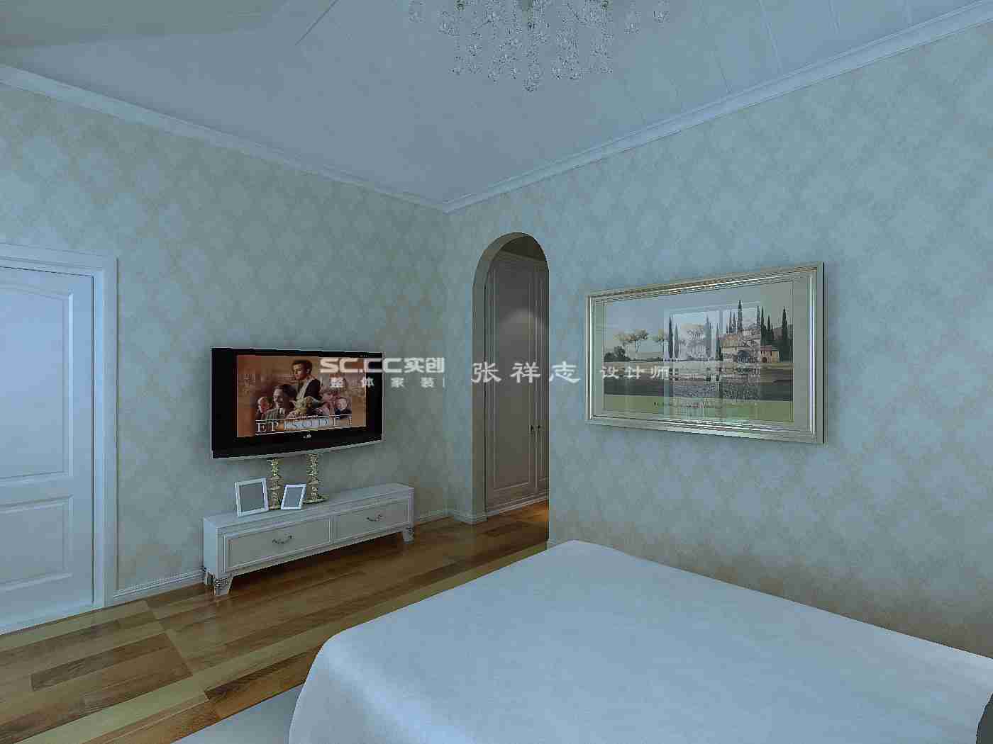 别墅 欧式 复式 实创 装修 卧室图片来自快乐彩在红墅湾145平现代欧式装修设计的分享