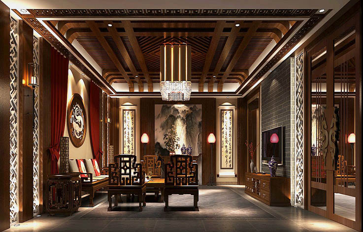 高度国际 装修 新中式 四合院 别墅 客厅图片来自say简单在私人四合院设计的分享