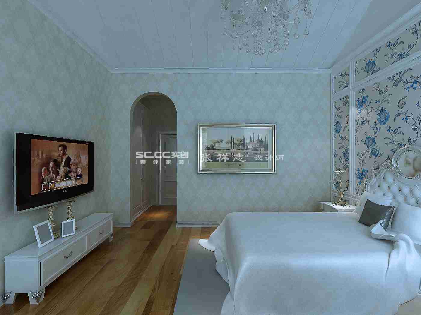 别墅 欧式 复式 实创 装修 卧室图片来自快乐彩在红墅湾145平现代欧式装修设计的分享