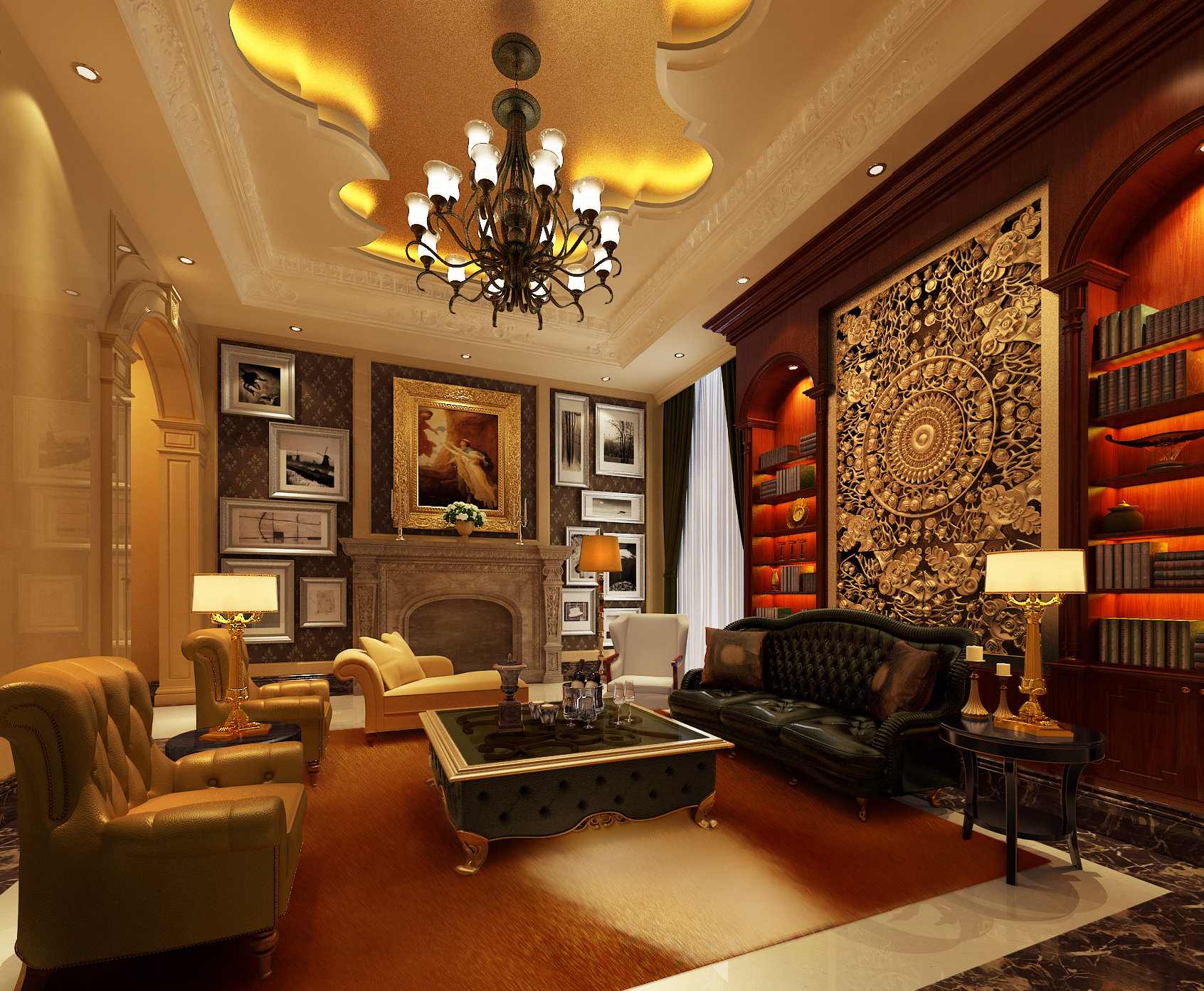客厅图片来自四川金标装饰别墅装修设计在欧式客厅装修案例的分享