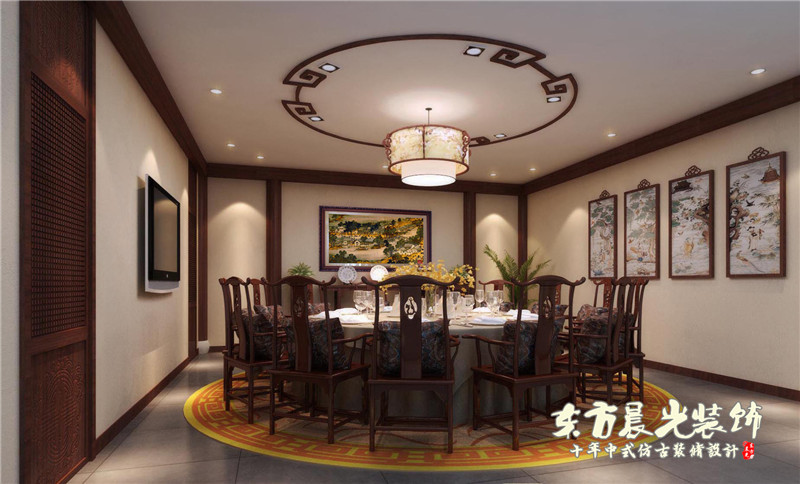 四合院 酒店 中式 设计 餐厅 卧室 四合院酒店 餐厅图片来自北京东方晨光装饰公司在中式四合院酒店设计的分享