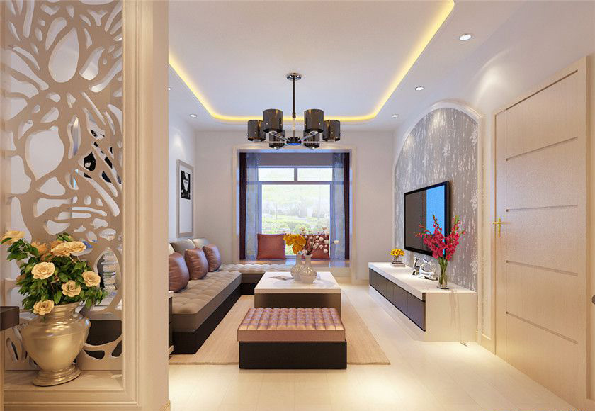 简约 欧式 二居 白领 收纳 80后 小资 客厅图片来自实创装饰百灵在空间明亮舒适 106平米装修的分享