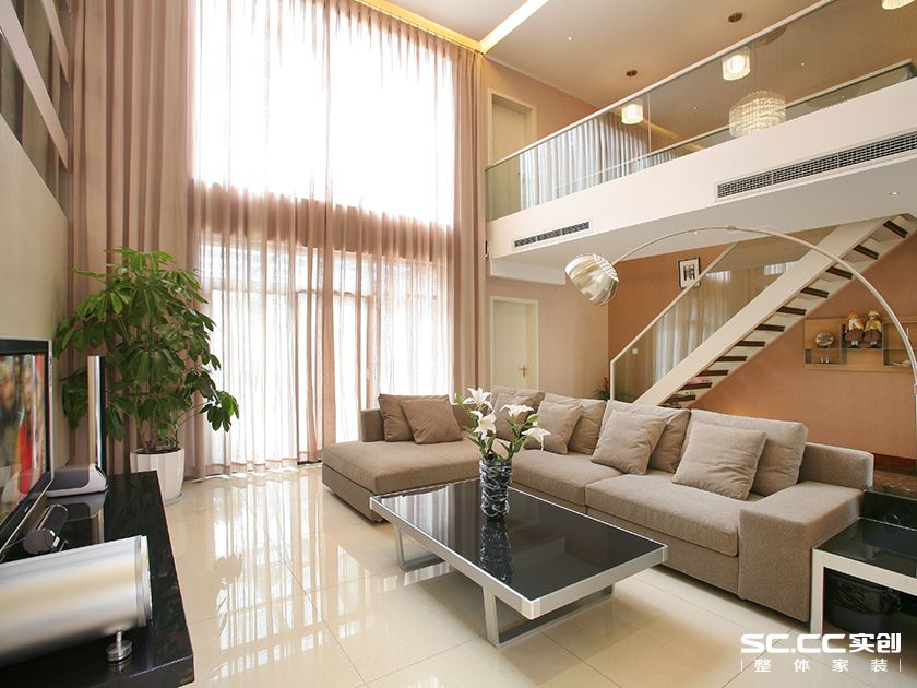 现代简约风 别墅装修 客厅图片来自实创装饰上海公司在现代简约风格装修设计的分享