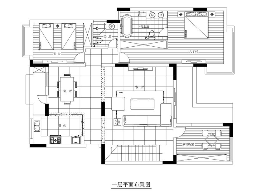 现代简约风 别墅装修 户型图图片来自实创装饰上海公司在现代简约风格装修设计的分享
