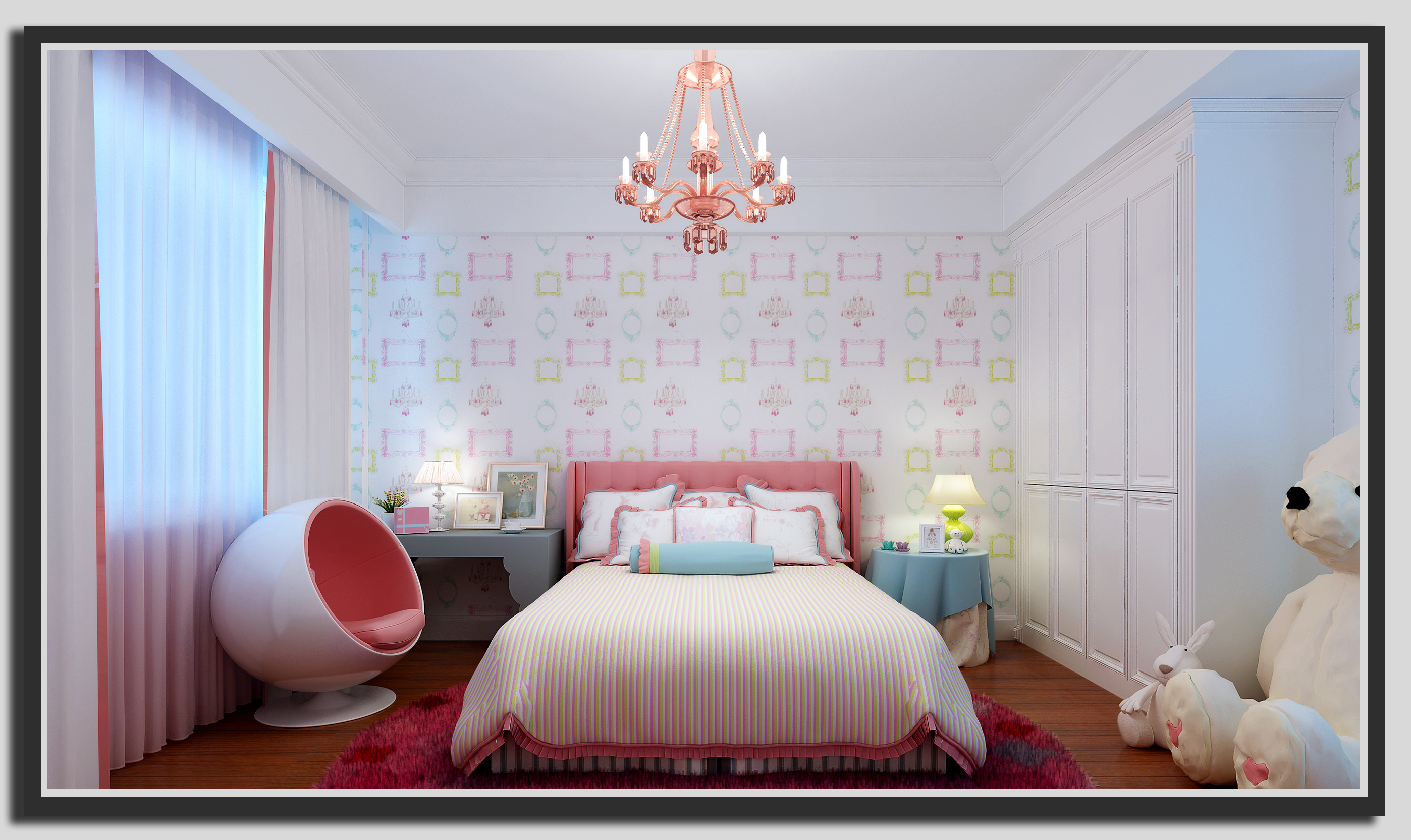 美式 别墅 卧室图片来自武汉东易日盛在碧桂园—美式风格—侯运华的分享