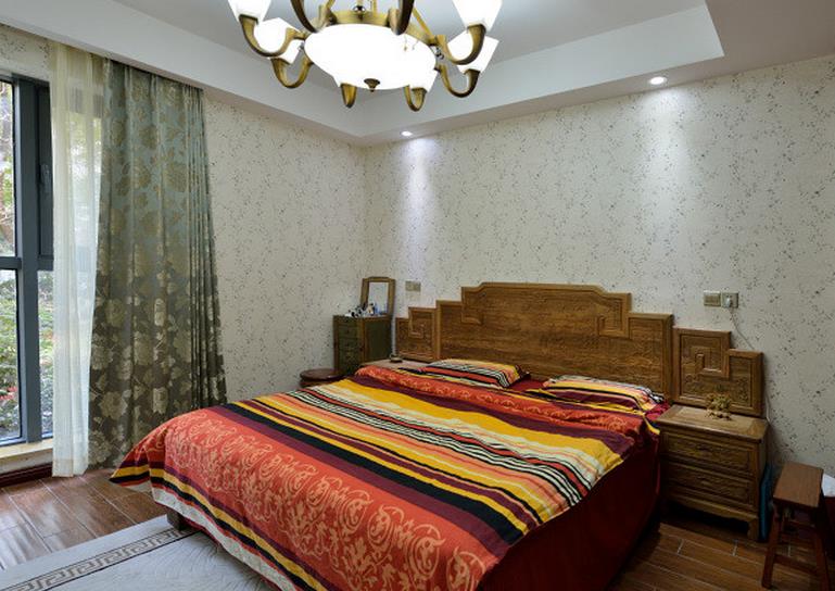 中式 韵味 三居 卧室图片来自佰辰生活装饰在独爱中式 140平三室两厅的分享