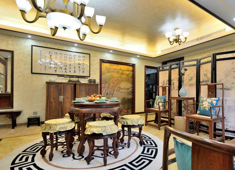 中式 韵味 三居 餐厅图片来自佰辰生活装饰在独爱中式 140平三室两厅的分享