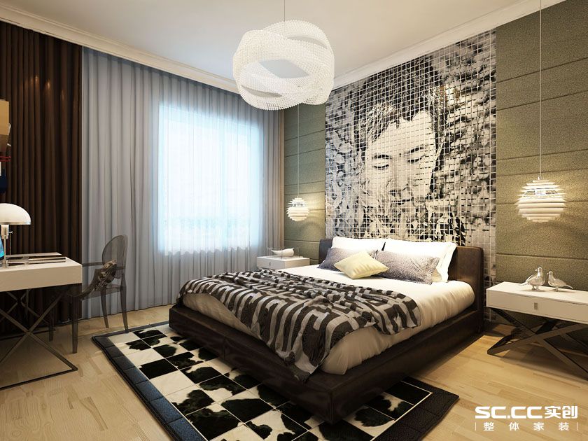 卧室图片来自用户2652703143在清华大溪地120平简约设计方案的分享