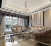 布艺沙发和欧式的软饰搭配，使整个空间贵气感十足，且很好的诠释了浪漫轻松的家居氛围。