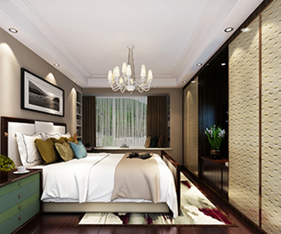 卧室图片来自上海本意空间建筑装饰有限公司在华润凤凰城的分享