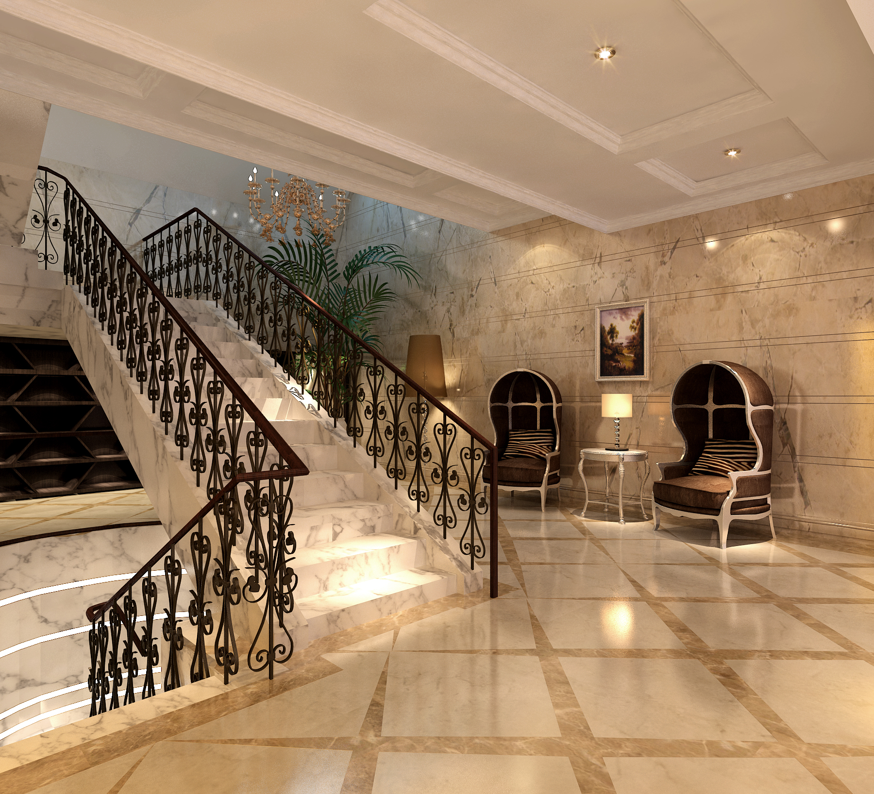 欧式 古典 原创国际 品质 墅装 全案设计 楼梯图片来自原创国际别墅装饰在和桥丽晶的分享