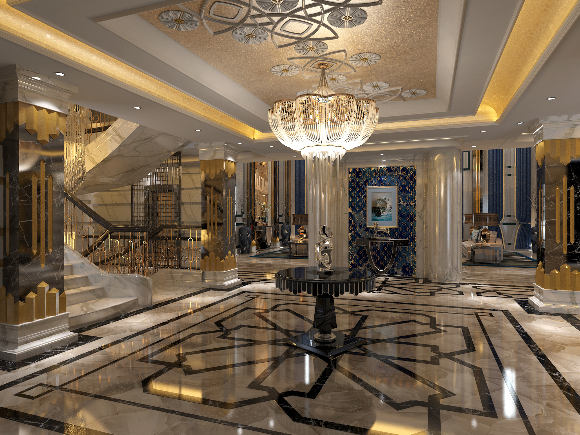 欧式 古典 原创国际 品质墅装 全案设计 楼梯图片来自原创国际别墅装饰在世界湾的分享
