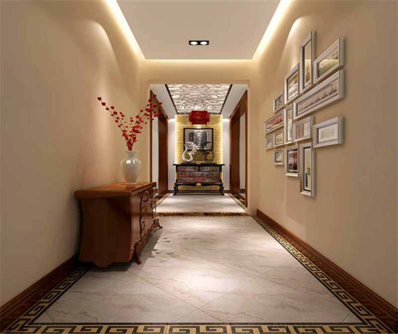公寓 三居 新中式 玄关图片来自高度国际装饰宋增会在西山一号院180平米新中式的分享