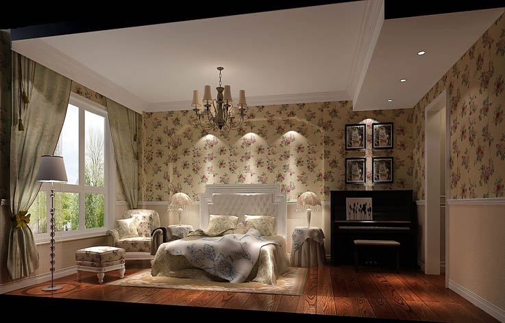 公寓 三居 地中海 卧室图片来自高度国际装饰宋增会在世纪城130平米地中海的分享