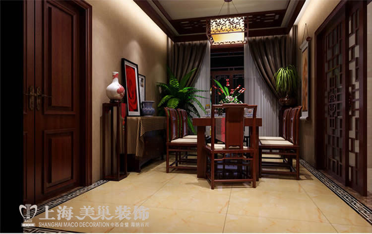 简约 中式 三居图片来自MACO装饰在升龙国际新中式装修三室两厅案例的分享