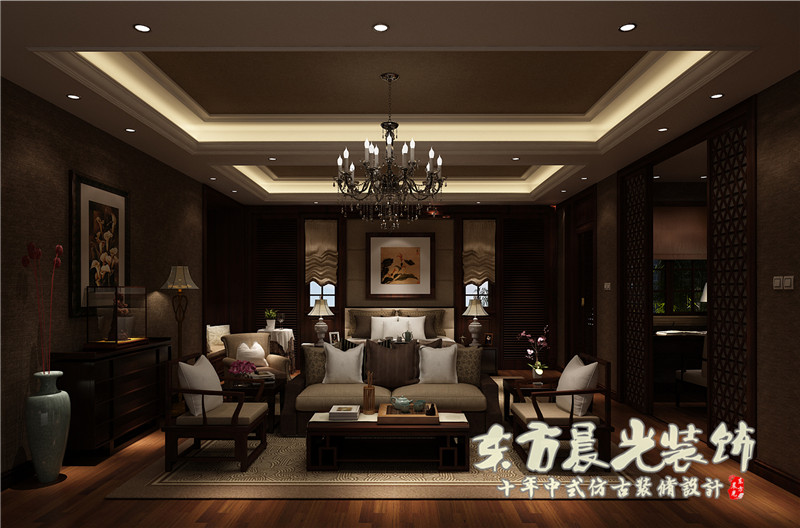 四合院 别墅 中式 设计 室内 客厅 卧室 餐厅 古典 卧室图片来自北京东方晨光装饰公司在北京中式四合院装修设计的分享