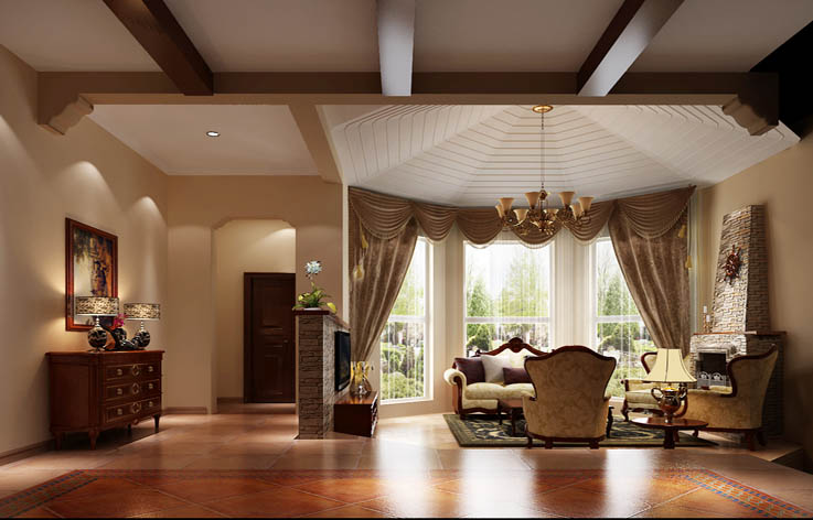 别墅 托斯卡纳 三居 客厅图片来自高度国际装饰宋增会在华亚琉森湖300平米托斯卡纳的分享