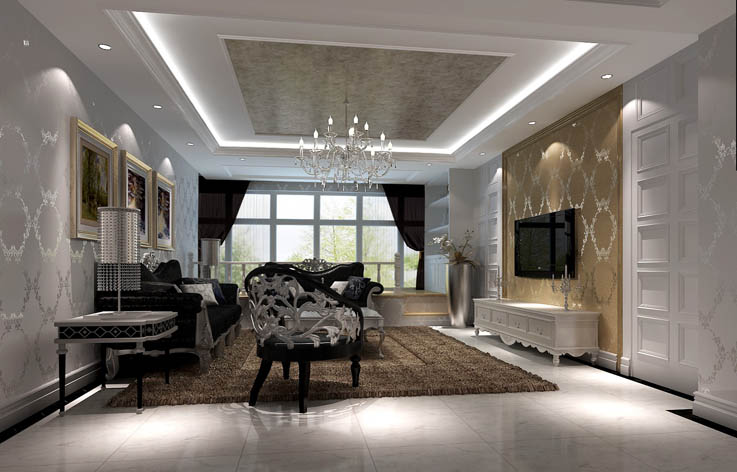 三居 简约 欧式 公寓 客厅图片来自高度国际装饰宋增会在冠城名敦道179平米简欧风格的分享