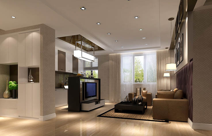 现代简约 三居 公寓 客厅图片来自高度国际装饰宋增会在紫运西里85平米现代简约的分享